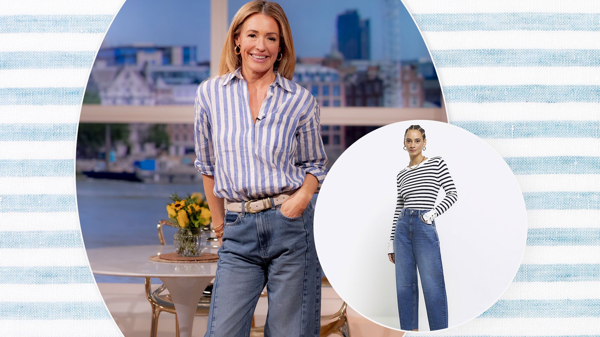 Cat Deeley makes a case for the tricky barrel leg jean trend – I’m stealing her style with these high street versions