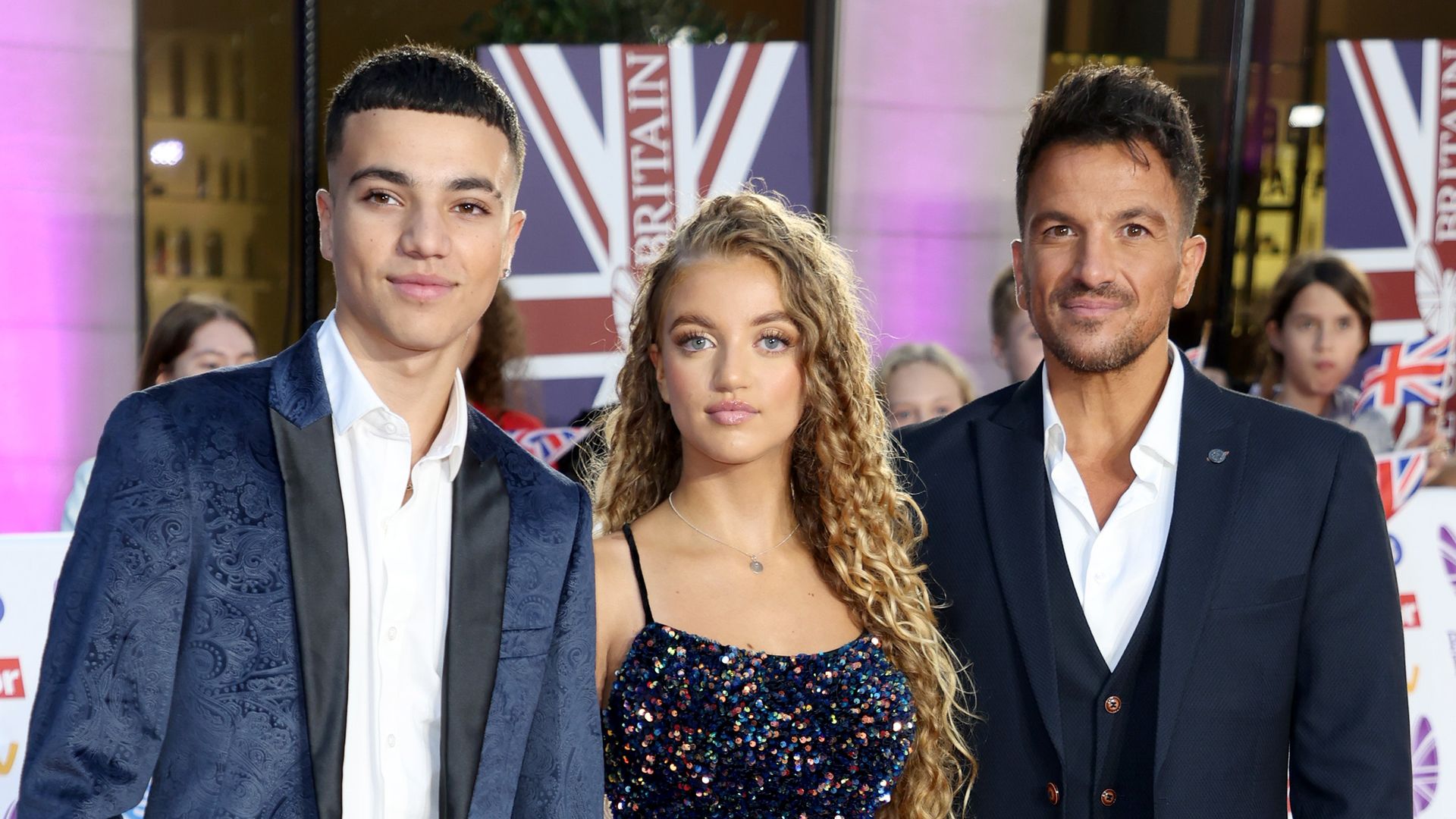 Junior Andre, Princess Andre and Peter Andre attend the Pride of Britain Awards 2022