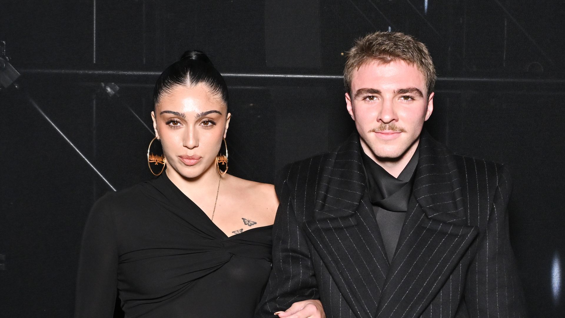Lourdes Ciccone Leon and Rocco Ritchie attend the Saint Laurent Womenswear Spring/Summer 2024 show as part of Paris Fashion Week  on September 26, 2023 in Paris, France.
