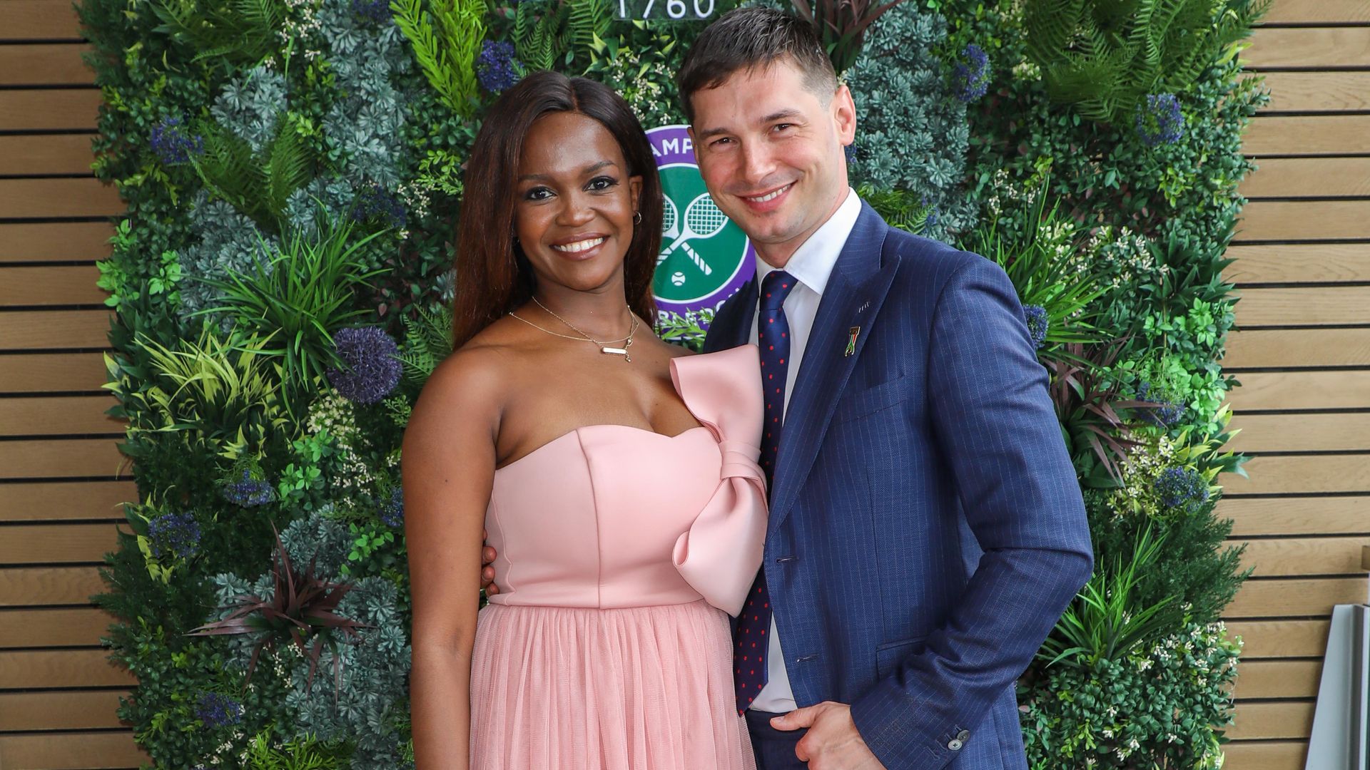 Oti Mabuse and Marius Lepure pictured at Wimbledon in 2021