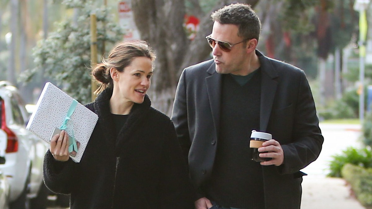 Jennifer Garner is all smiles as she visits her ex Ben Affleck on his birthday amid rumors of a split from Jennifer Lopez.