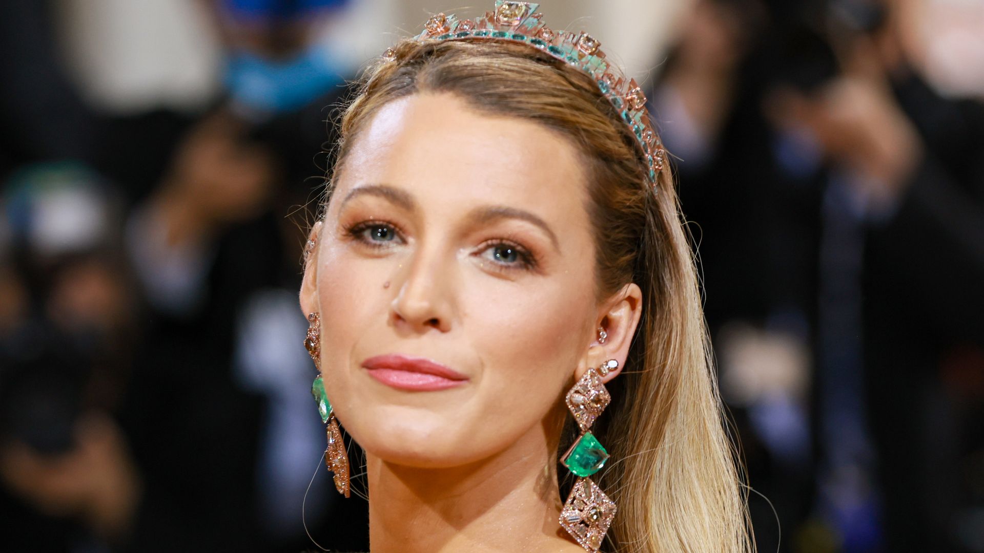 Blake Lively is a fairytale dream in enchanting mini dress with ruby slippers