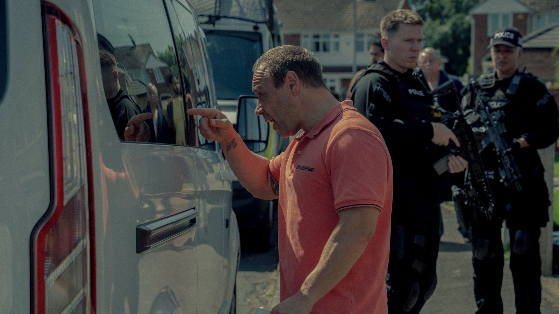 Adolescence. Stephen Graham as Eddie Miller in Adolescence. Cr. Courtesy of Ben Blackall/Netflix © 2024