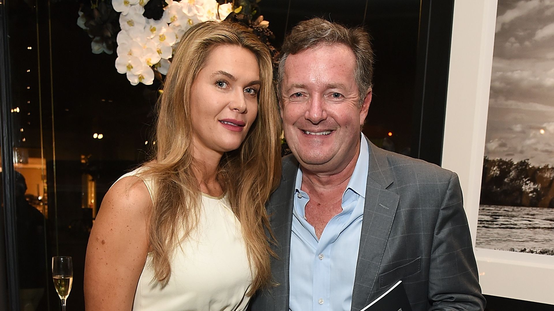 Celia Walden and Piers Morgan attends the private view of leading wildlife photographer, David Yarrow's exhibition