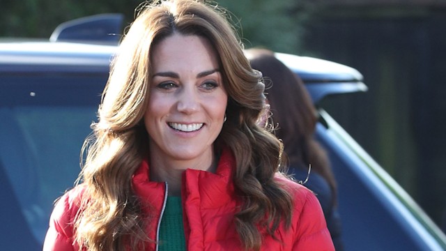 kate middleton red puffer jacket