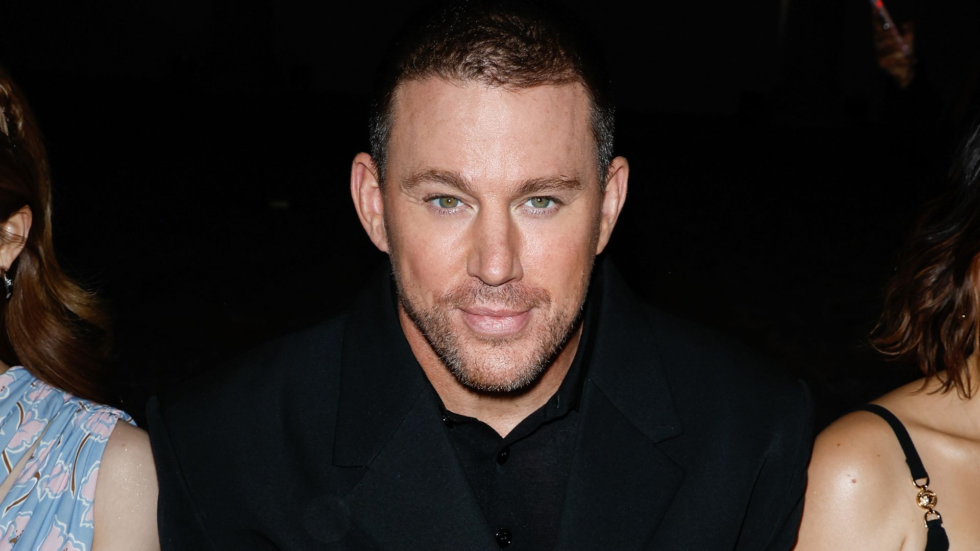 Channing Tatum at Versace RTW Spring 2025 as part of Milan Ready to Wear Fashion Week on September 20, 2024 in Milan, Italy