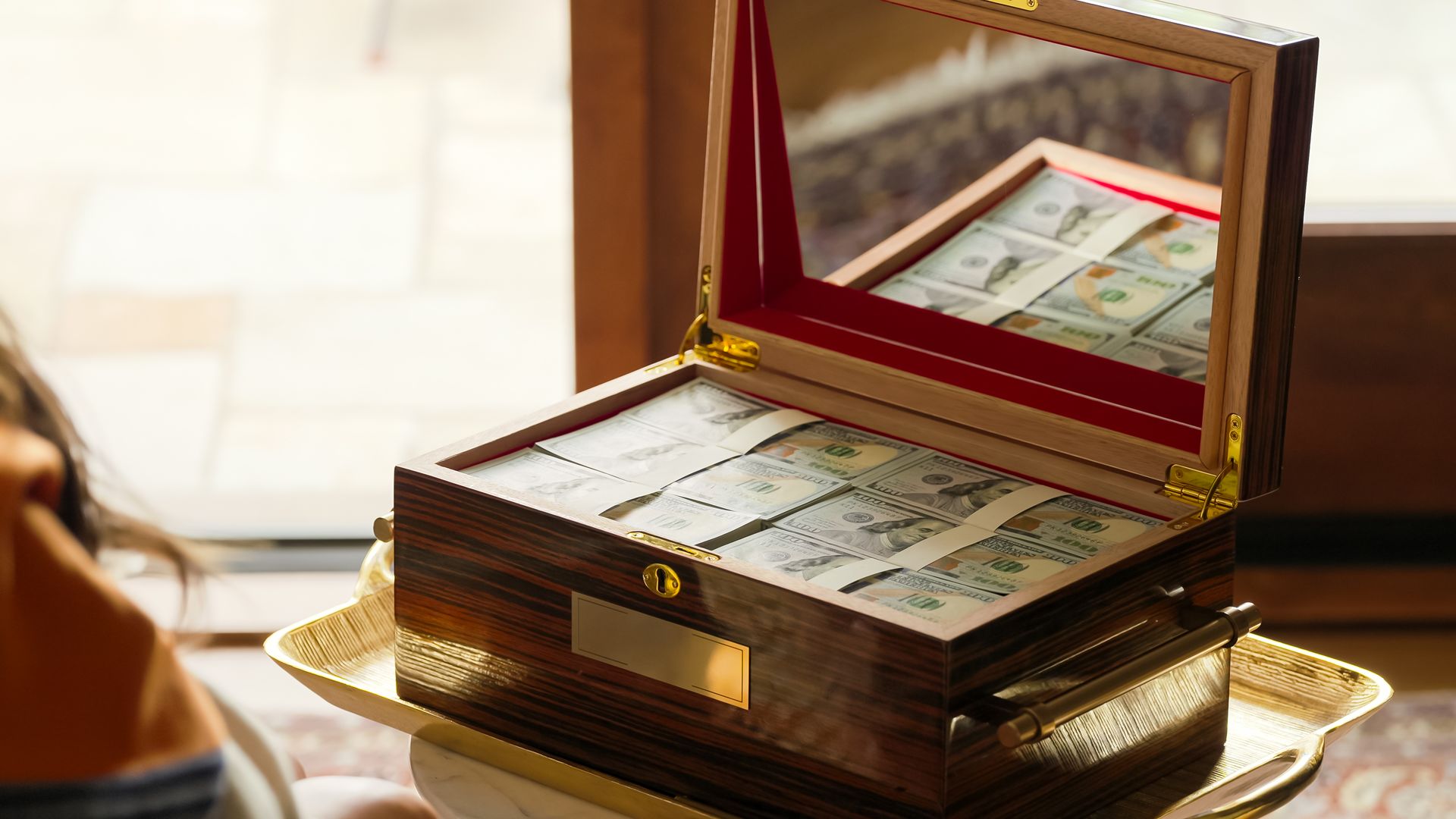 One person has a case containing $1,000,000