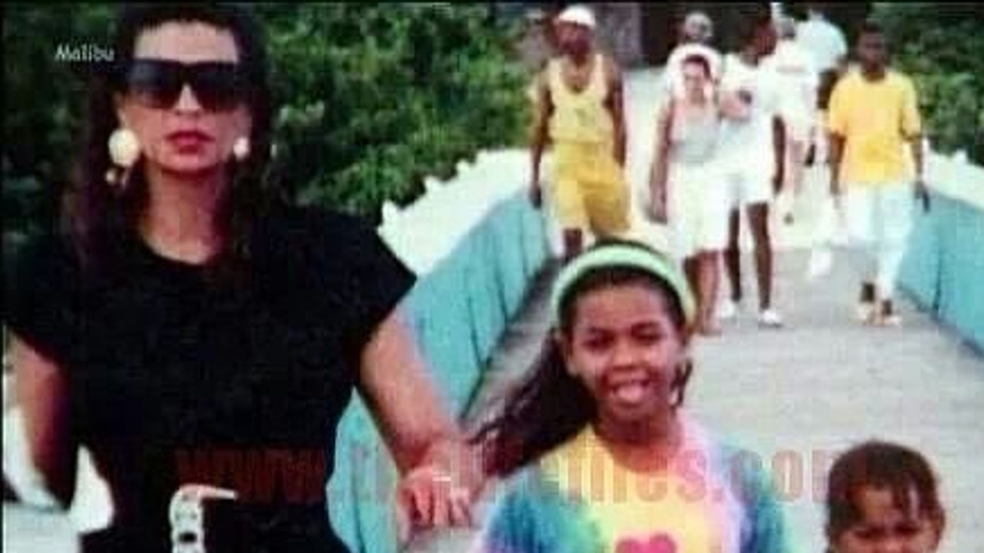 Tina Knowles with Beyonce and Solange on holiday