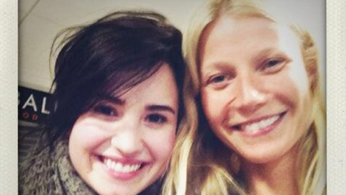Demi Lovato meets Paltrow on a flight and they tweet their(00)