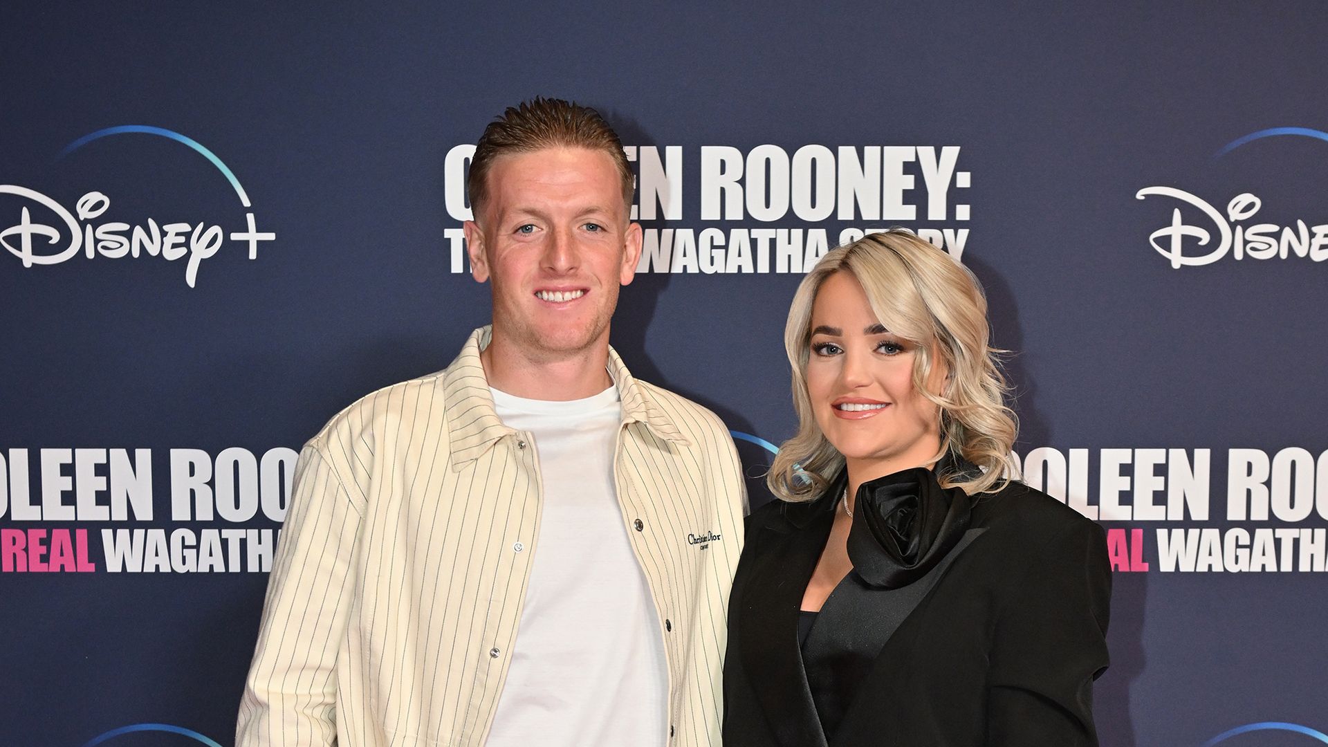 Jordan Pickford passionately kisses wife Megan Davison after England sails through to Euro finals