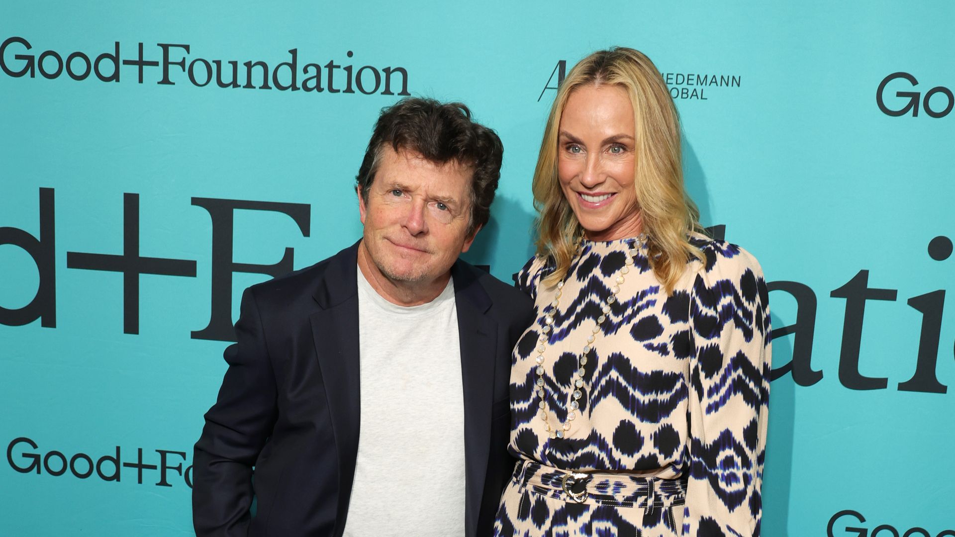 Michael J. Fox and Tracy Pollan attend the 2023 Good+Foundation âA Very Good+ Night of Comedyâ Benefit at Carnegie Hall on October 18, 2023 in New York City.