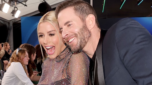  Heather Rae Young and Tarek El Moussa arrive at the 2022 People's Choice Awards