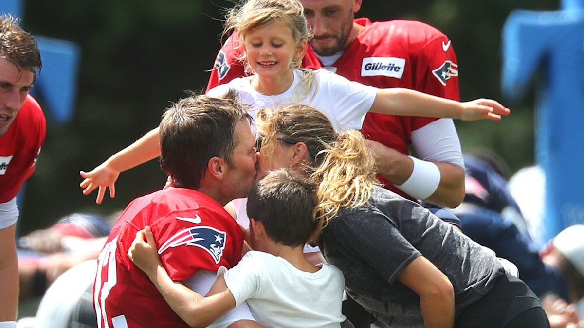 Tom Brady Shows Off Chiseled Body During 'Beach Day' With Kids