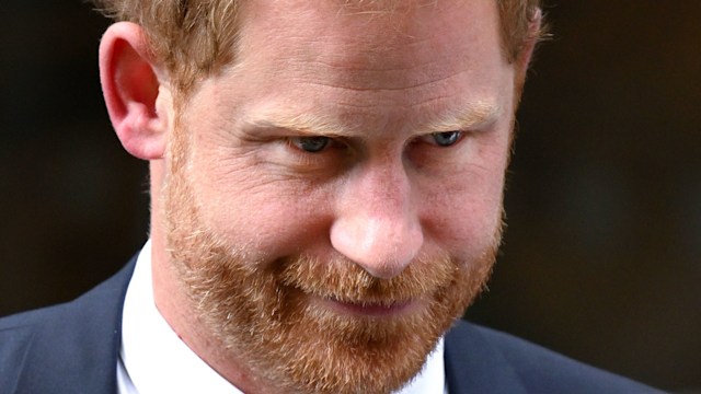 Close-up of Prince Harry looking serious
