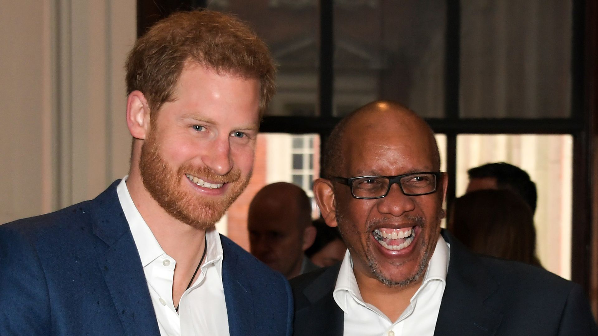 Prince Harry smiling with Prince Seeiso of Lesotho