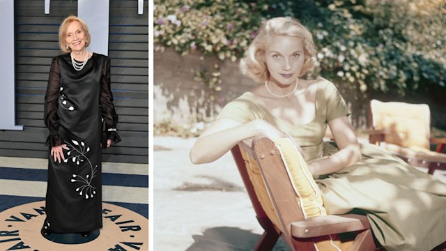 Left: Eva Marie Saint aged 90, Right: Eva Marie Saint in 1950s