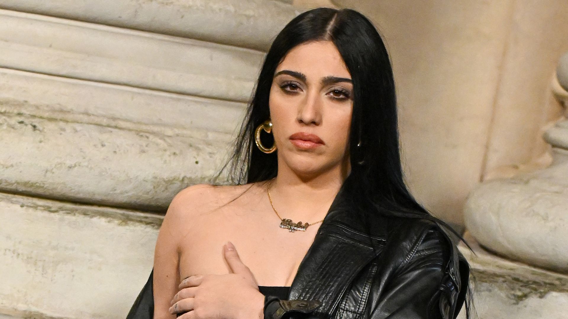 Madonna’s daughter Lourdes Leon steals the show in daring fishnet catsuit in Paris