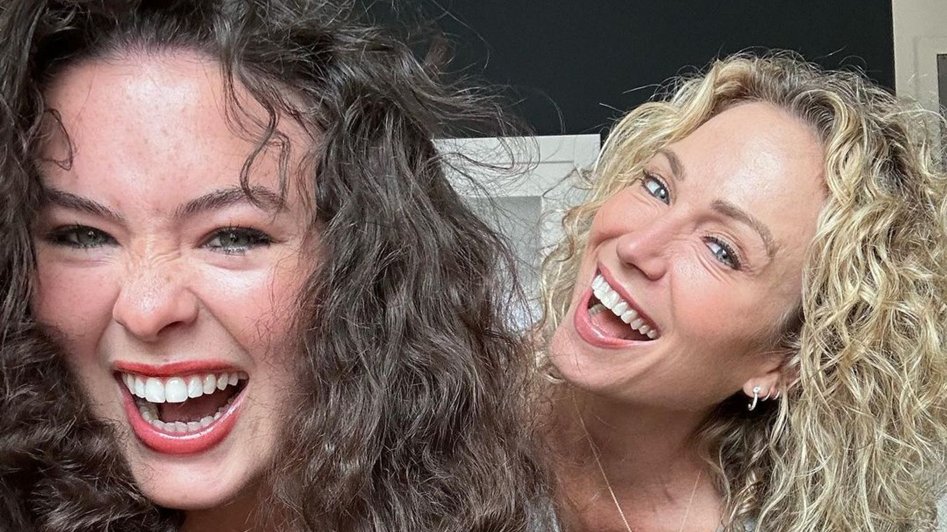 Amy Robach and daughter Ava Monroe show off their curls in a photo shared on Instagram from their home