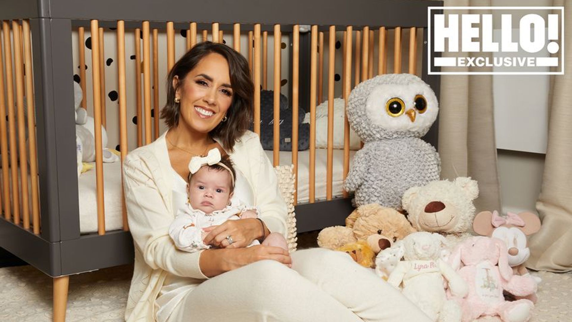 Janette Manrara cosied up to her daughter Lyra in her nursery
