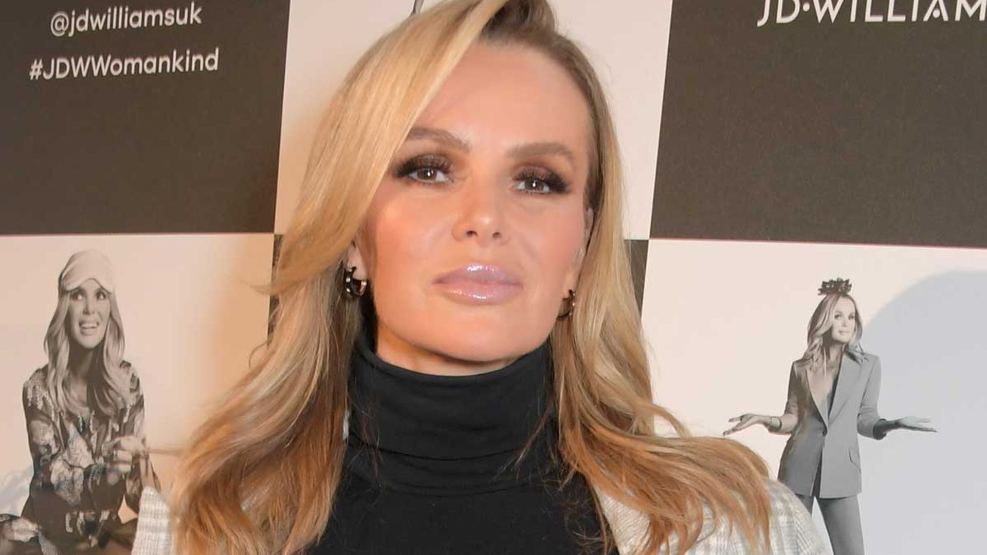 Amanda Holden Turns Heads In Waist Cinching Leather Dress And Knee High Boots Hello