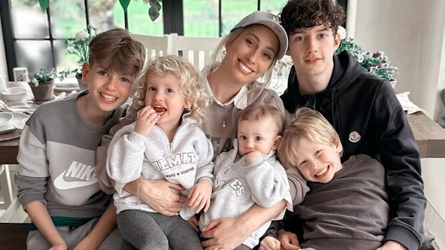 A photo of Stacey Solomon with all her children