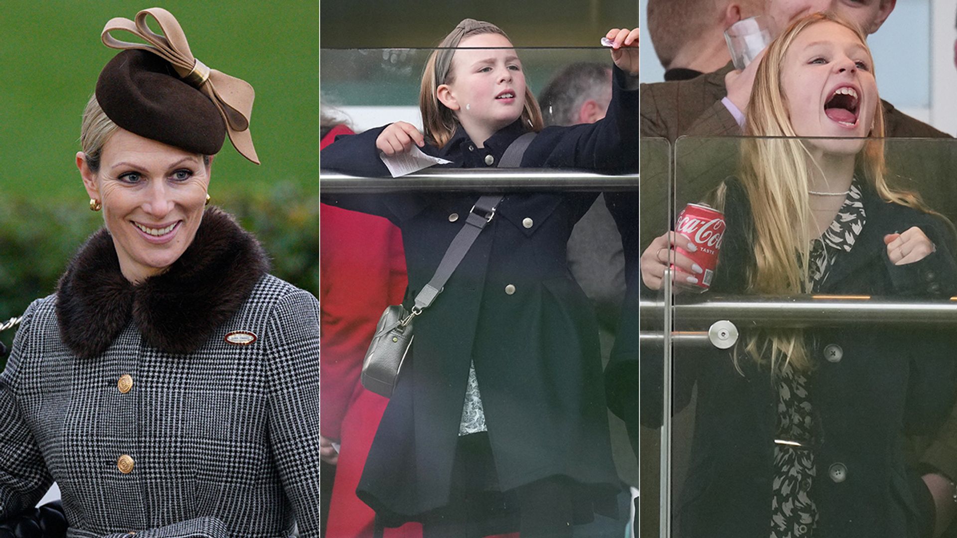 Zara Tindall at the races with Mia and Isla