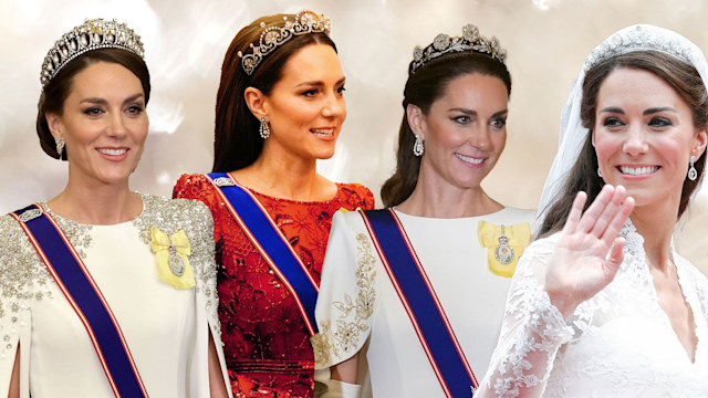 Kate middleton in four tiaras