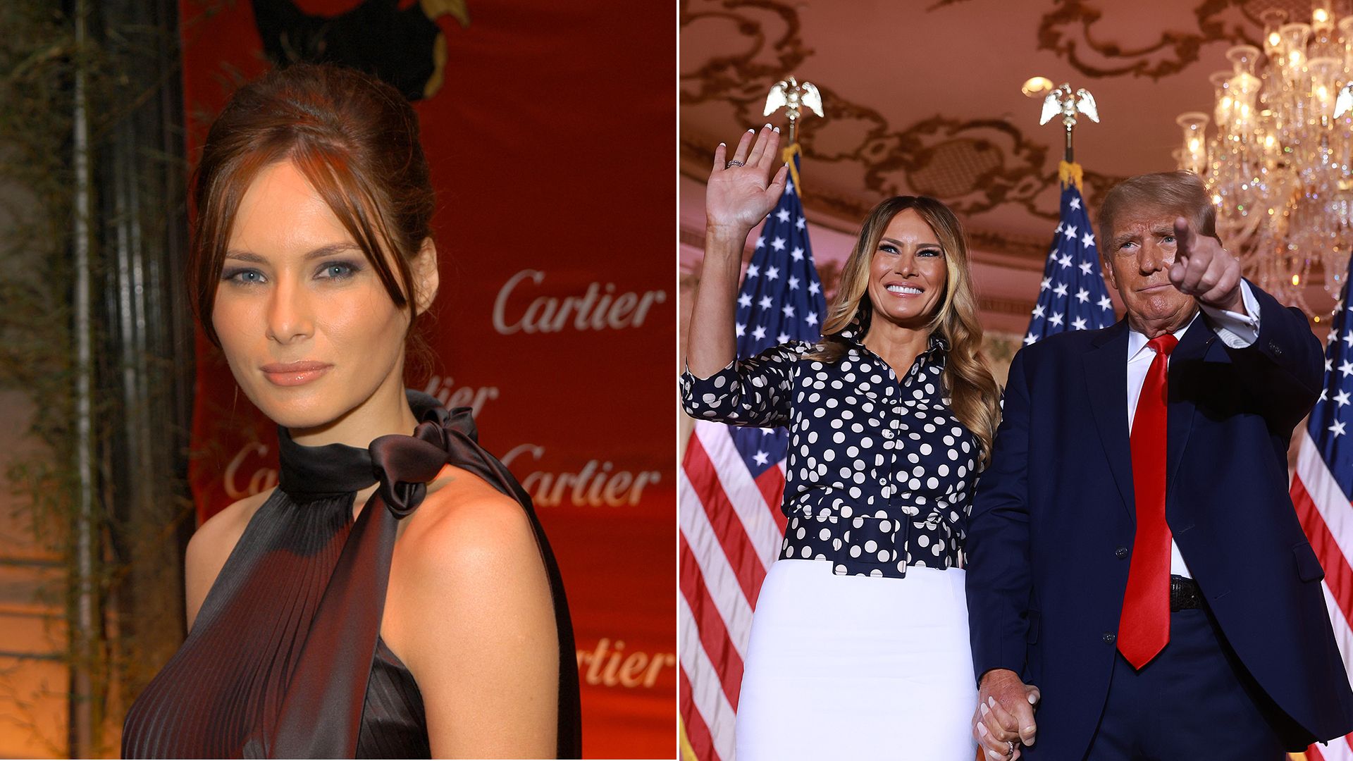 melania trump throwback and with donald trump