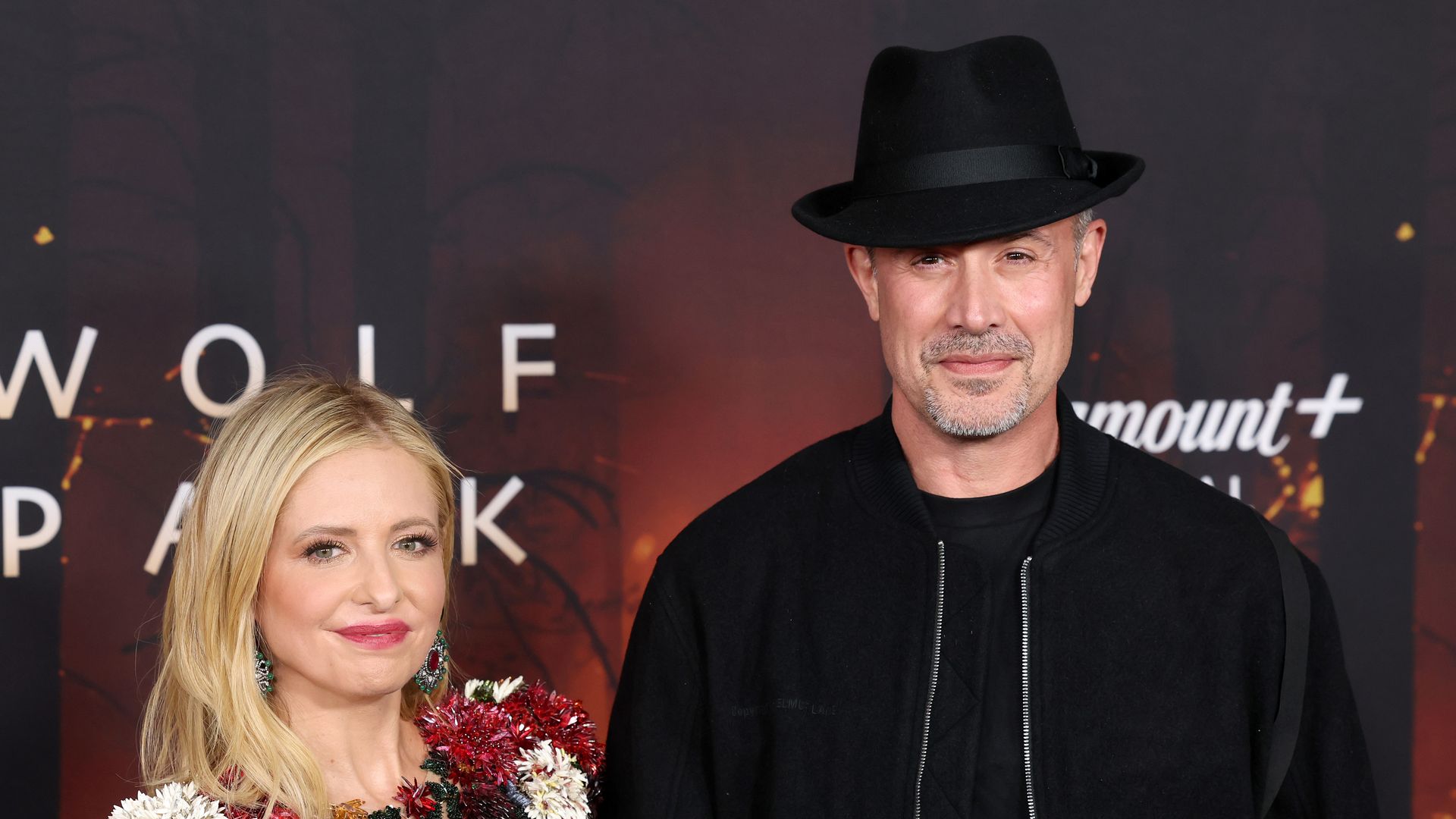 Sarah Michelle Gellar and Freddie Prinze Jr. attend the Los Angeles Premiere of Paramount+'s  "Wolf Pack" at Harmony Gold on January 19, 2023 in Los Angeles, California