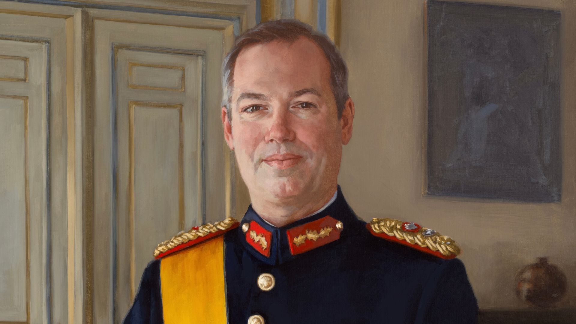 Portrait of Prince Guilluame of Luxembourg painted by Louise Pragnel