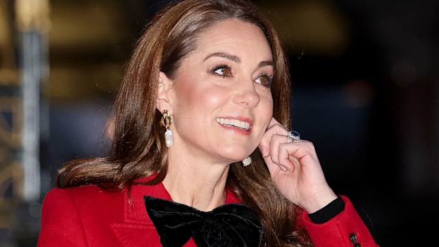 Britain's Catherine, Princess of Wales arrives to attend the "Together At Christmas" Carol Service" at Westminster Abbey in London on December 6, 2024.