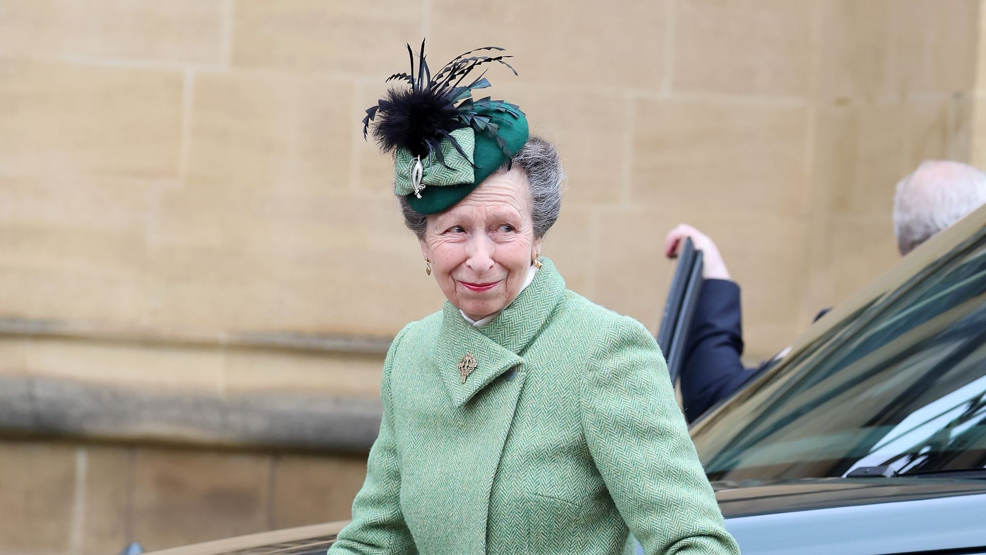 WINDSOR, ENGLAND - MARCH 31: Princess Anne, Princess Royal attends the Easter Mattins Service at Windsor Castle on March 31, 2024 in Windsor, England. (Photo by Chris Jackson/Getty Images)