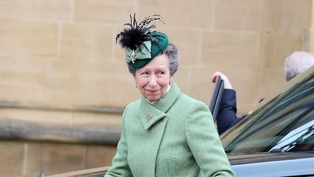 WINDSOR, ENGLAND - MARCH 31: Princess Anne, Princess Royal attends the Easter Mattins Service at Windsor Castle on March 31, 2024 in Windsor, England. (Photo by Chris Jackson/Getty Images)