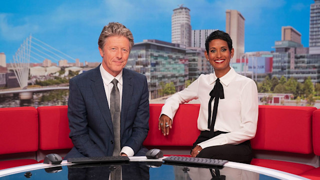 naga munchetty charlie stayt on bbc breakfast sofa