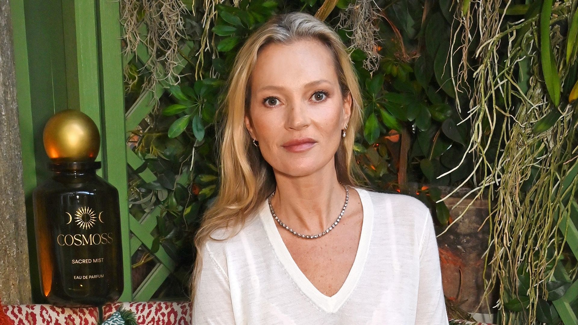LONDON, ENGLAND - SEPTEMBER 18: Kate Moss celebrates the first anniversary of Cosmoss with a wellness morning at Annabel's on September 18, 2023 in London, England. (Photo by Dave Benett/Getty Images for Cosmoss)