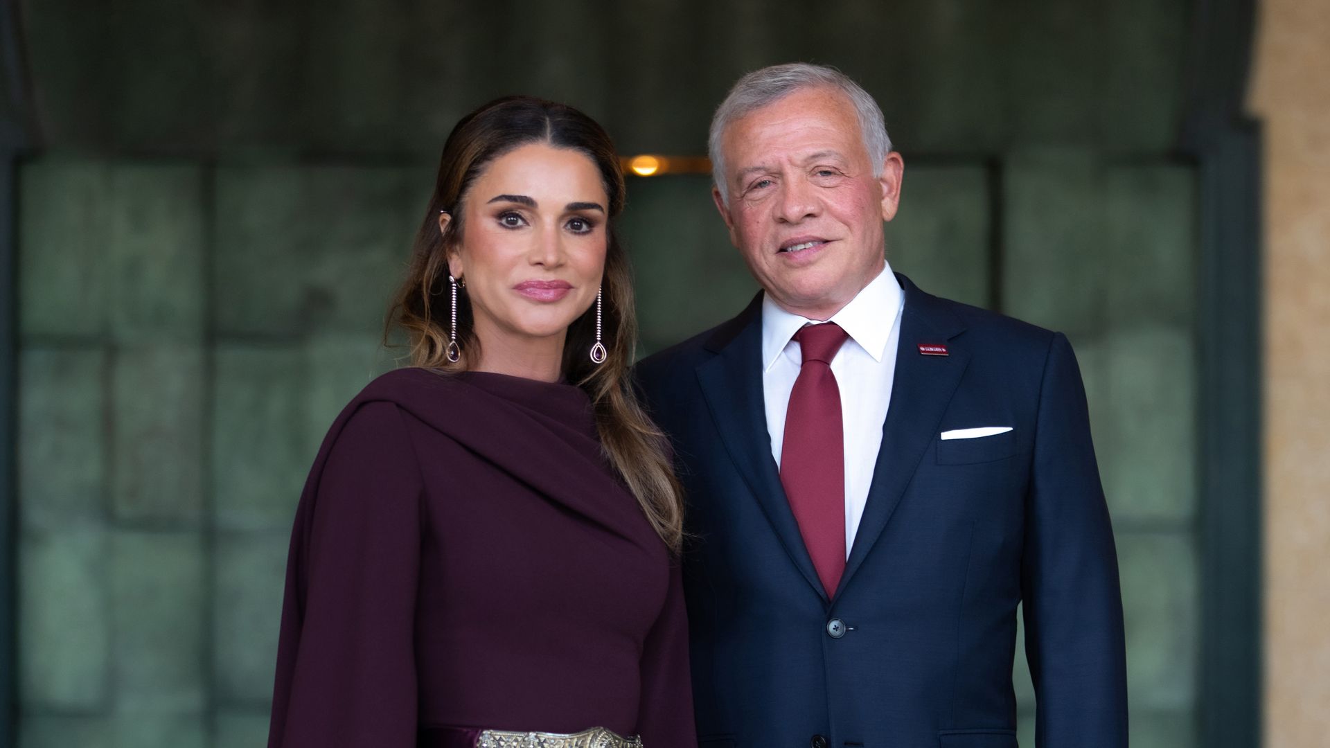 Queen Rania with her husband King Abdullah