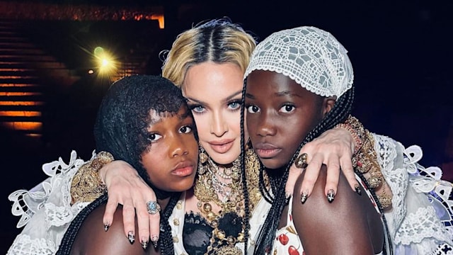 Madonna with twins Stella and Estere