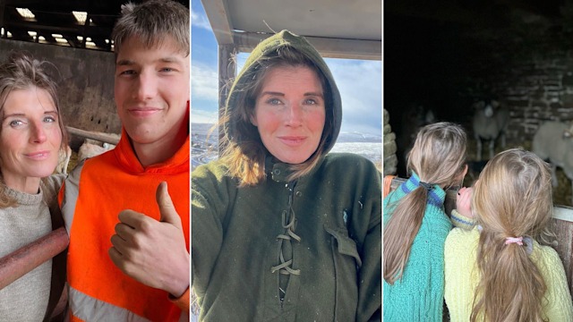 Amanda Owen with her nine children