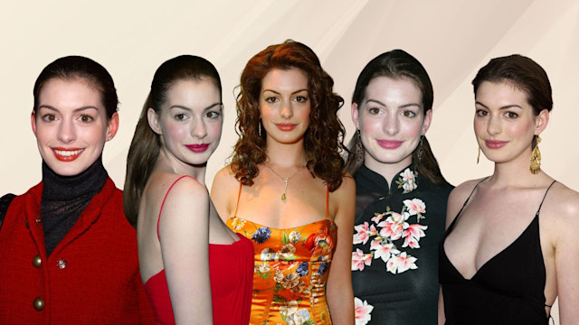 A collage of Anne Hathaway in the 2000s 