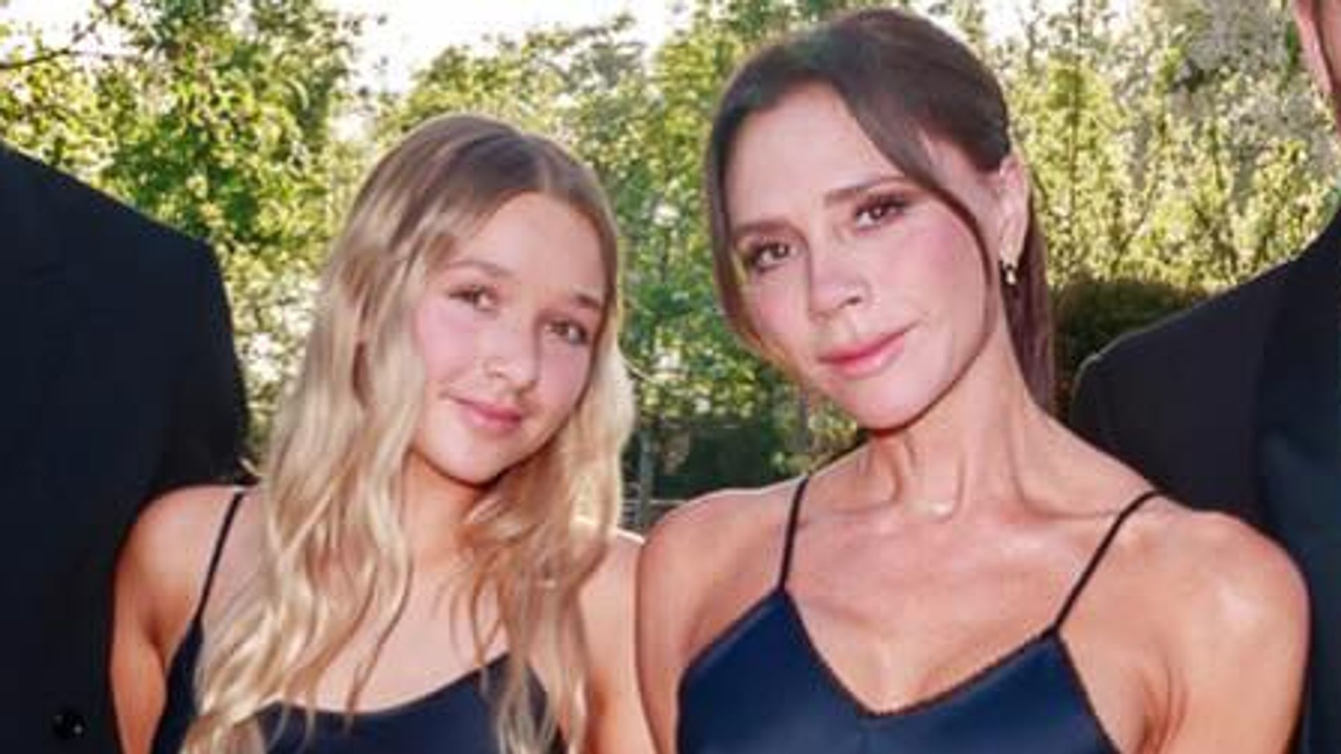 Harper Beckham and her mother Victoria Beckham