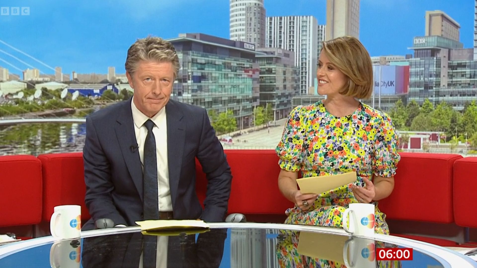 Charlie Stayt and Sarah Campbell on BBC Breakfast