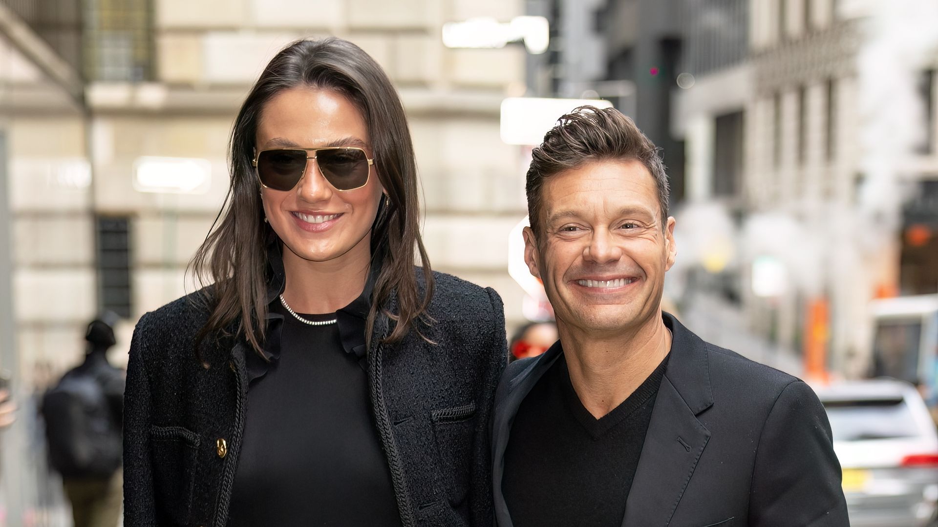 Ryan Seacrest, 49, makes rare appearance with girlfriend Aubrey Paige, 27 as they don matching outfits