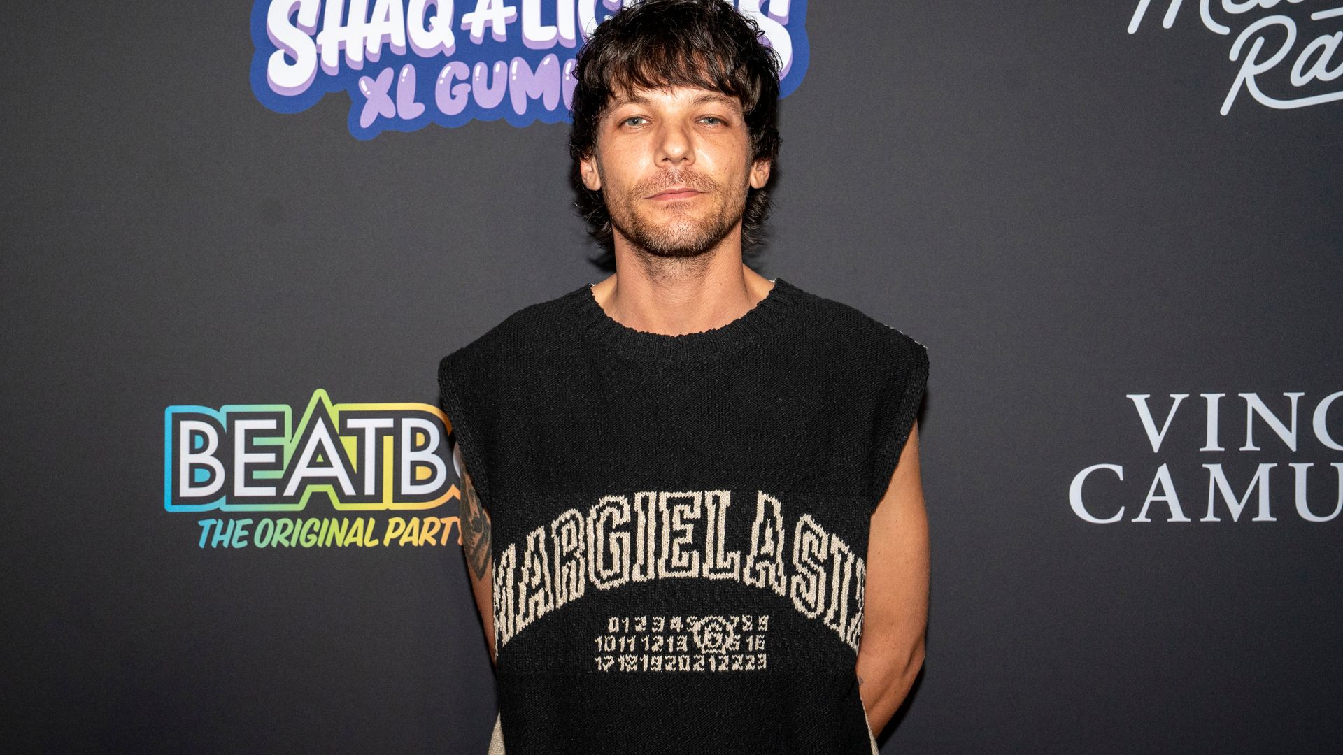 NEW ORLEANS, LOUISIANA - FEBRUARY 7: English singer-songwriter and member of the boy band One Direction, Louis Tomlinson arrives at Shaq's Fun House at Mardi Gras World on February 7, 2025 in New Orleans, Louisiana. (Photo by Skip Bolen/Getty Images)