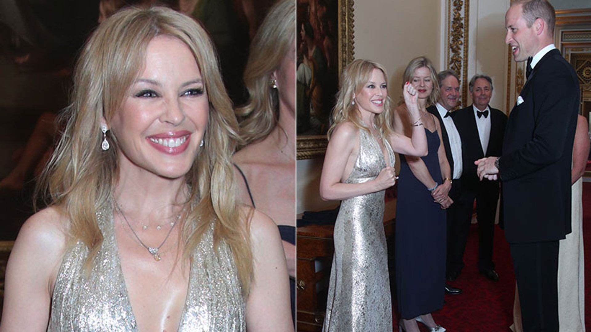 Prince William meets Kylie Minogue at lavish Buckingham Palace reception