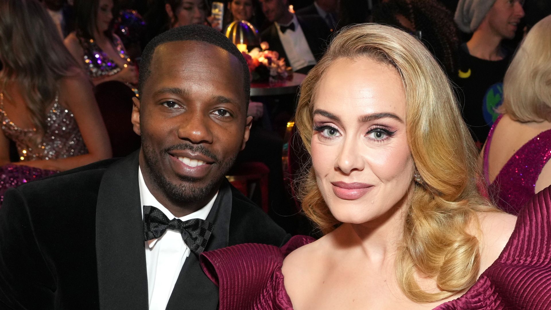 Rich Paul and Adele  attend the 65th GRAMMY Awards at Crypto.com Arena on February 05, 2023 in Los Angeles, California.