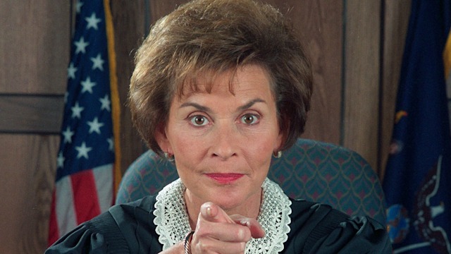 Judge Judy Sheindlin on the set of her television show,  December 2, 1997 in Los Angeles, California
