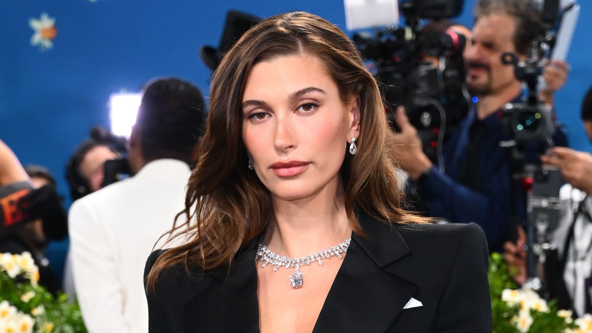 Hailey Bieber attending the Metropolitan Museum of Art Costume Institute Benefit Gala 2025 in New York, USA. Picture date: Monday May 5, 2025