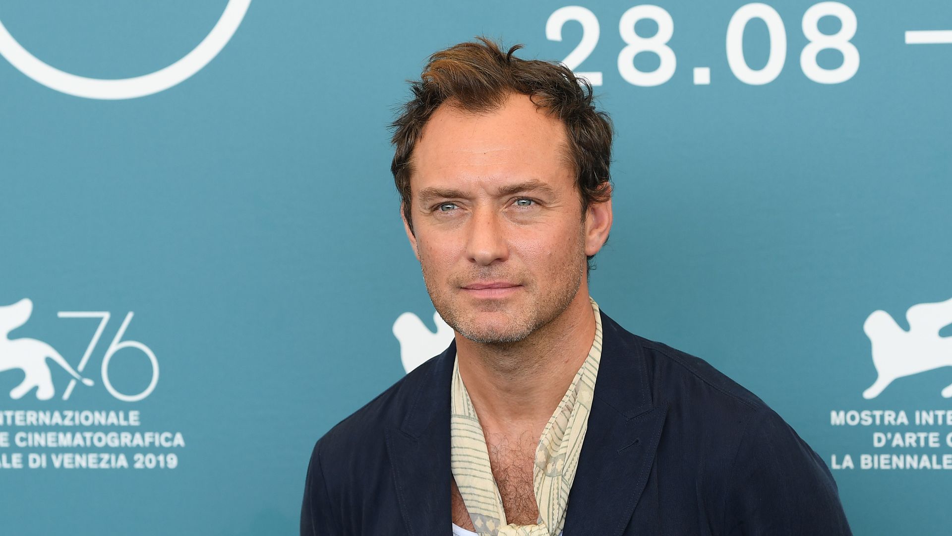 Jude Law attends "The New Pope" photocall during the 76th Venice Film Festival at Sala Grande on September 01, 2019 in Venice, Italy