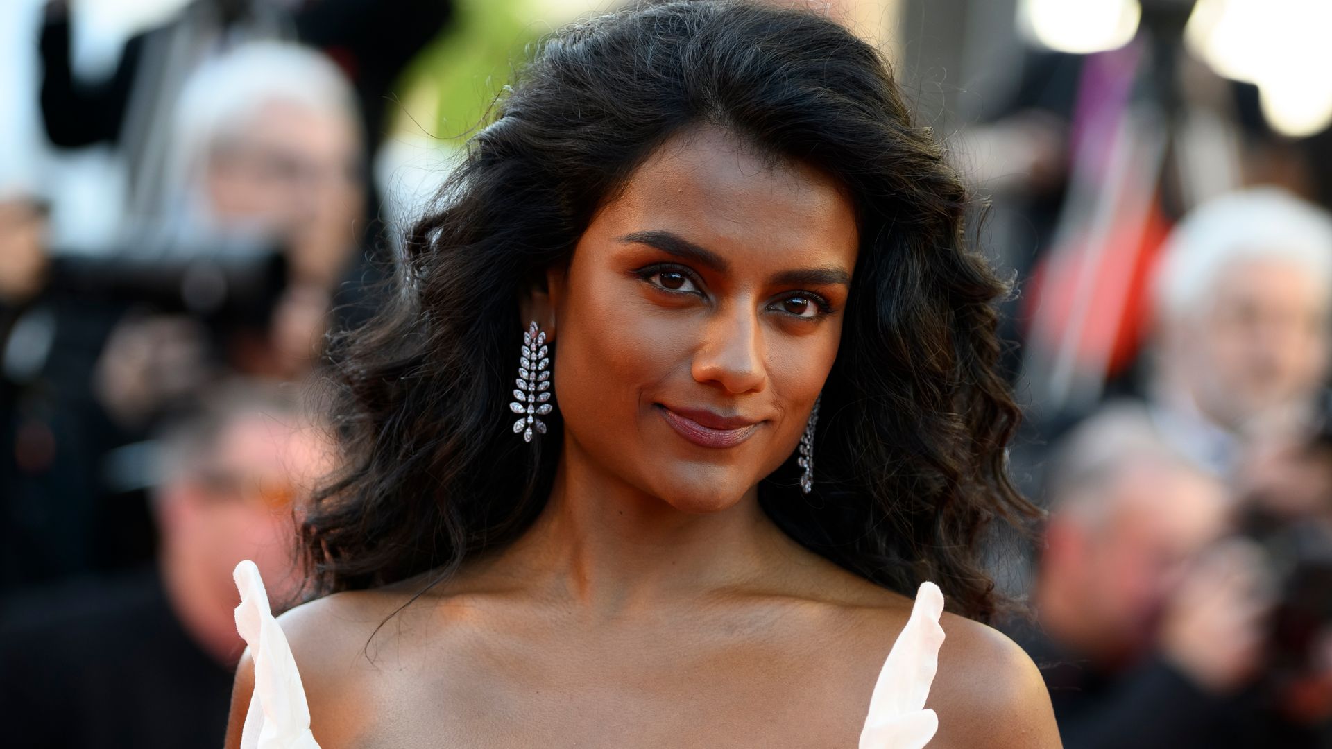 Simone Ashley attends the "The Mastermind" red carpet at the 78th annual Cannes Film Festival at Palais des Festivals on May 23, 2025 in Cannes, France