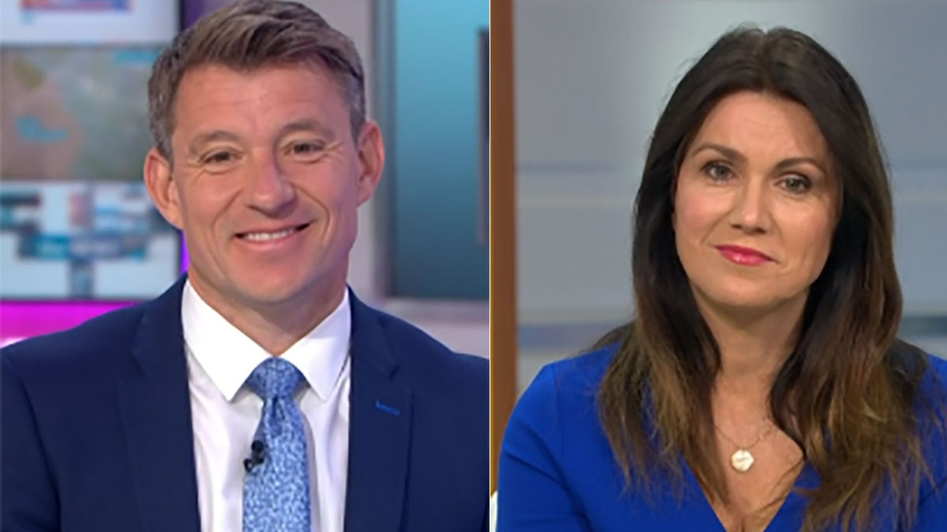 Gmbs Susanna Reid Makes Ben Shephard Blush As He Steps In For Piers Morgan Hello 6172